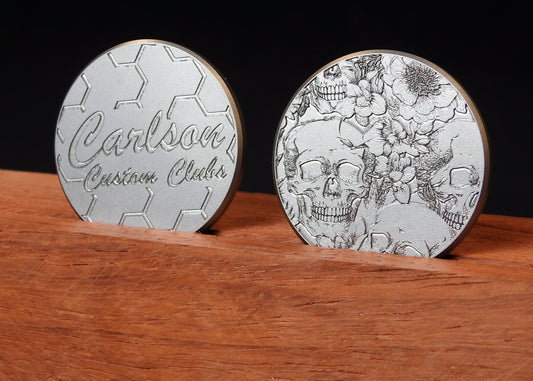 Floral Skulls Ball Marker